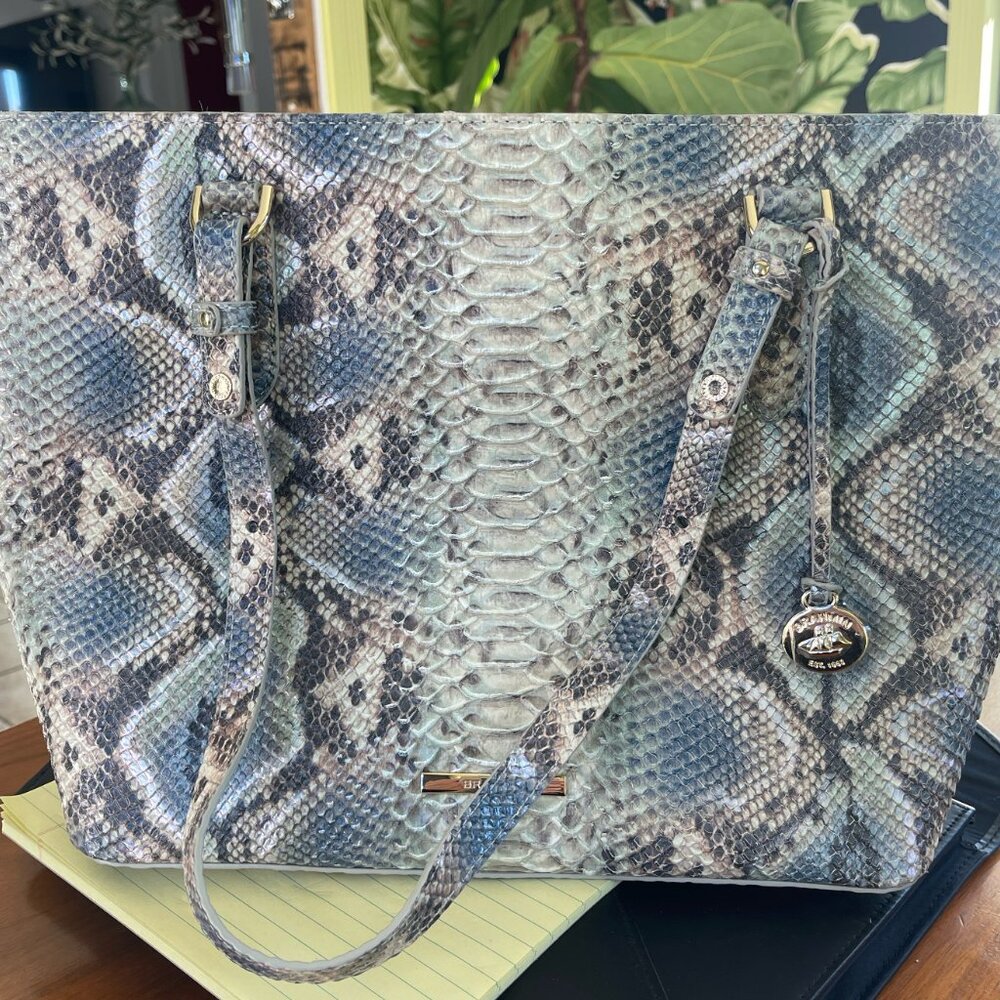 Brahmin Medium BEAUTIFUL Misha Haven Roxanne Leather Tote Bag